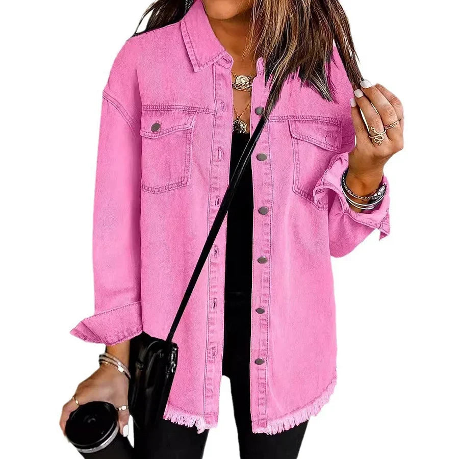 Bice Liotta™ Stylowa damska kurtka jeansowa w stylu vintage