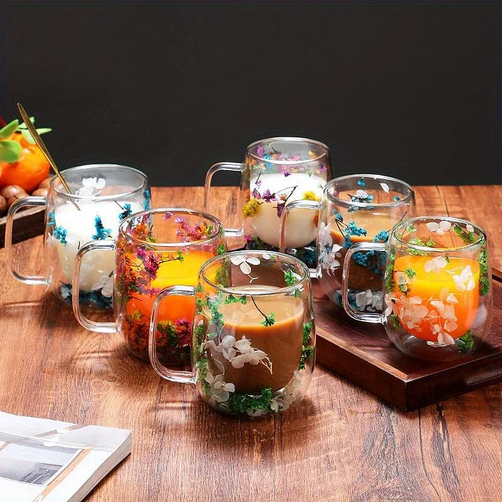 GlassBloom™ Kubek z suszonymi kwiatami