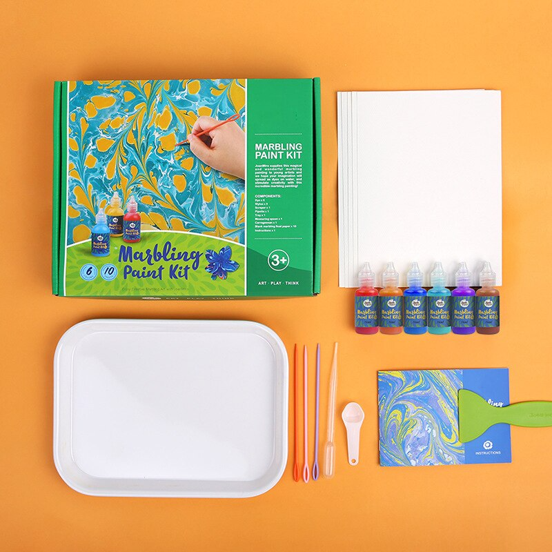 Marbling Paint Kit+™ Zestaw do malowania marmurowych wzorów | Twórz dzieła sztuki w kilka sekund!