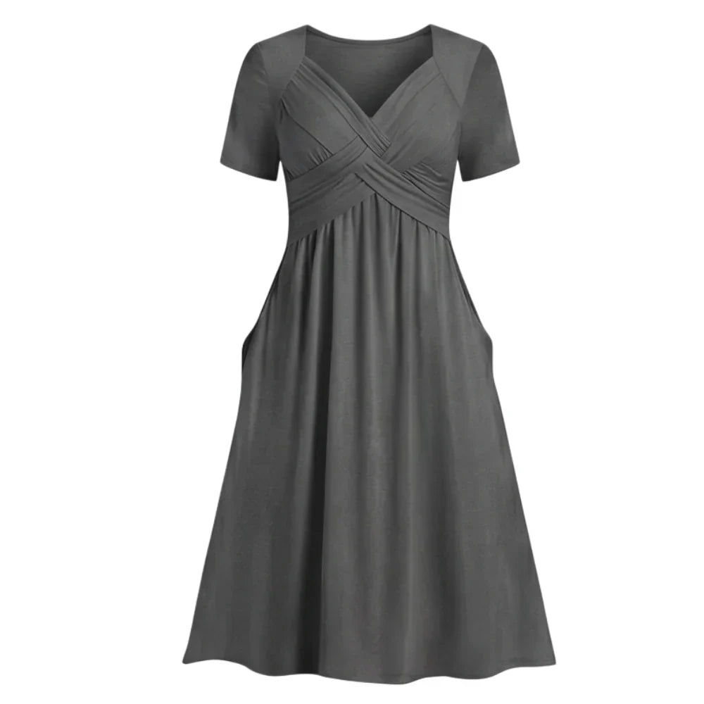 Anita Monterosso™ Sukienka z dekoltem V dla swobodnej elegancji
