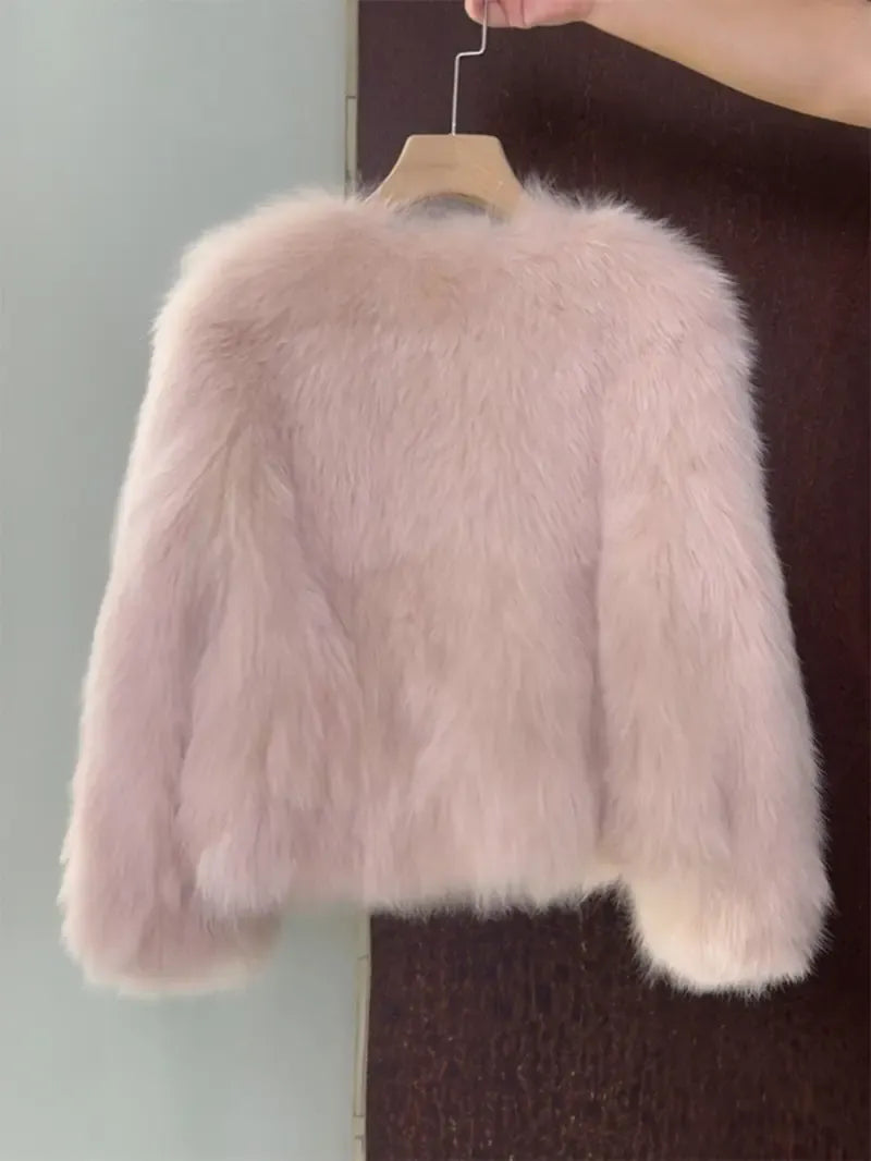 Assunta Aurelia Luxe Faux Fur Jacket - gallery view of jacket draped or styled on model