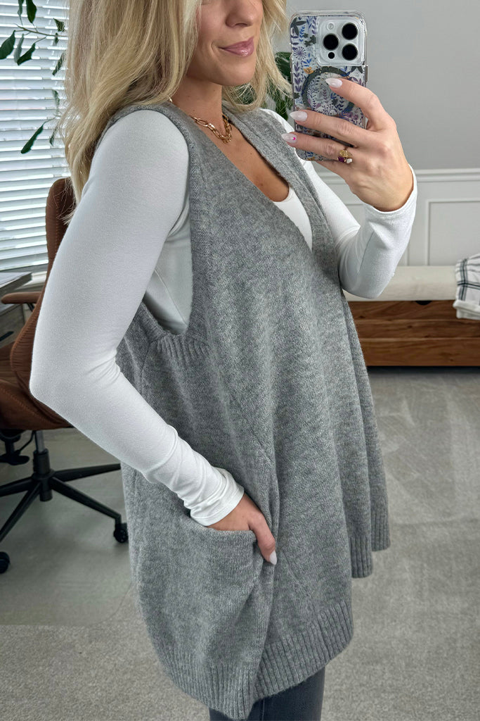 Ada Milazzo™ Przytulna kamizelka z kieszonką