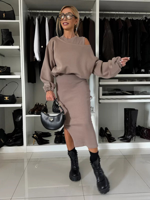 Asia Bonfanti™ Stylowa sukienka i sweter