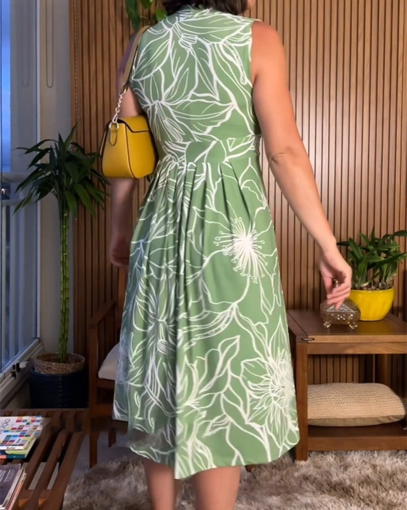 Athenais™ Sukienka letnia | Bez rękawów z dekoltem w szpic i wcięciem w talii