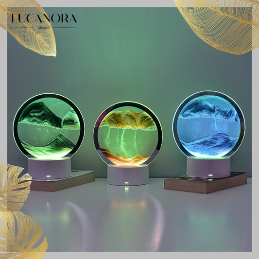 AtmoScape™ Kolorowa lampa LED z klepsydrą Art Frame