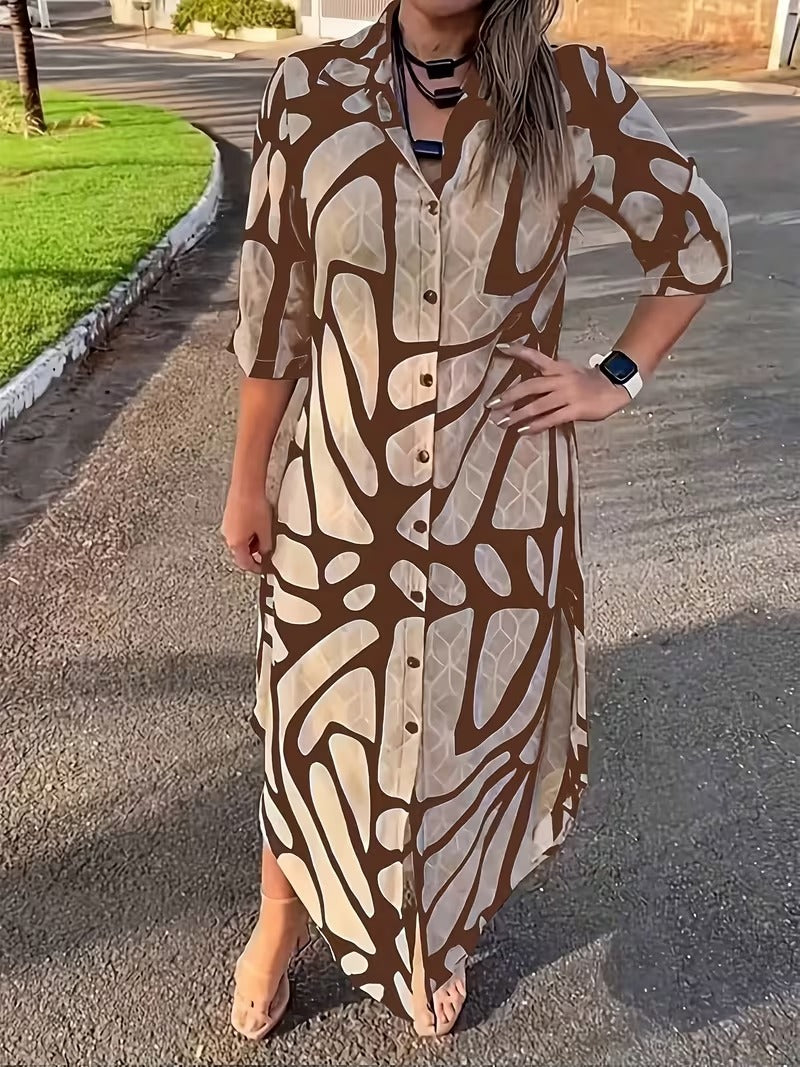 Bianca Borsani™ Wszechstronna sukienka geometryczna na co dzień
