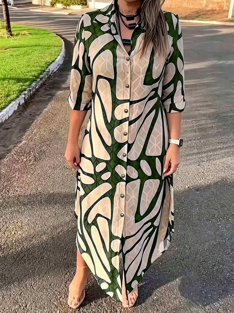 Bianca Borsani™ Wszechstronna sukienka geometryczna na co dzień