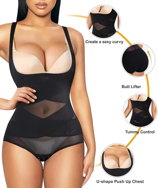 Bice Sorgi™ Modelujące body gorsetowe z szerokimi ramiączkami