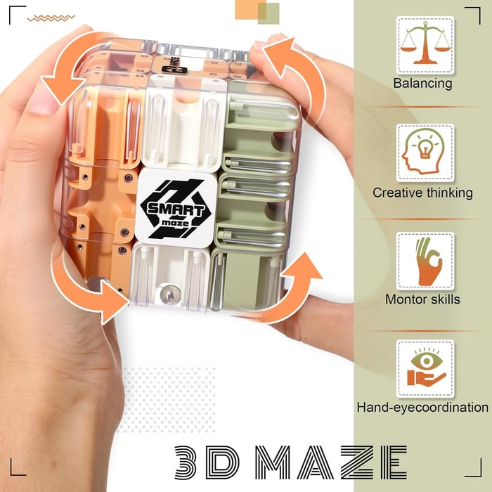 Brainora™ Zabawna kostka labiryntowa 3D