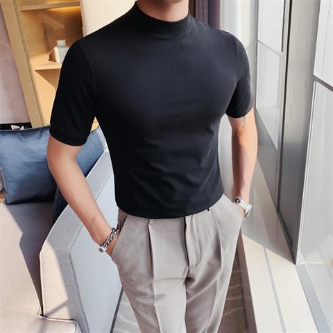 Bruno Bonito™ Męska koszulka slim fit z półgolfem