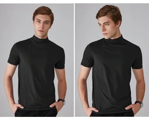 Bruno Bonito™ Męska koszulka slim fit z półgolfem