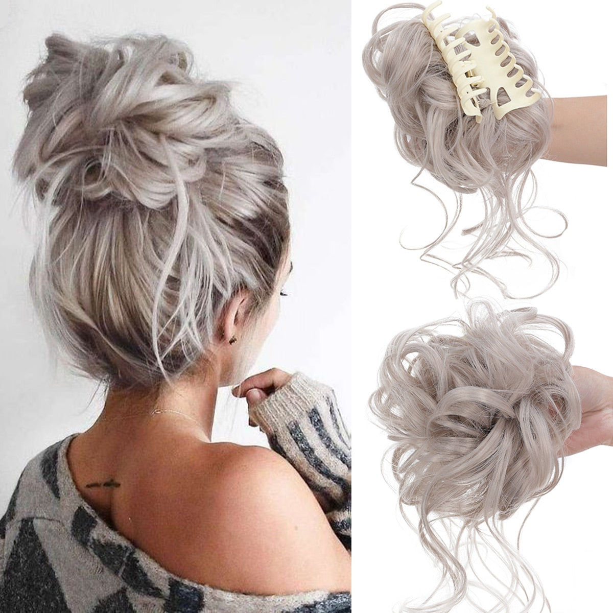 ChicChignon+™ Wiązana treska z klipsem