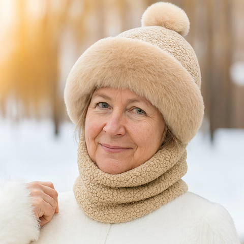 ChillGuard™ Zestaw: ciepła czapka i szalik