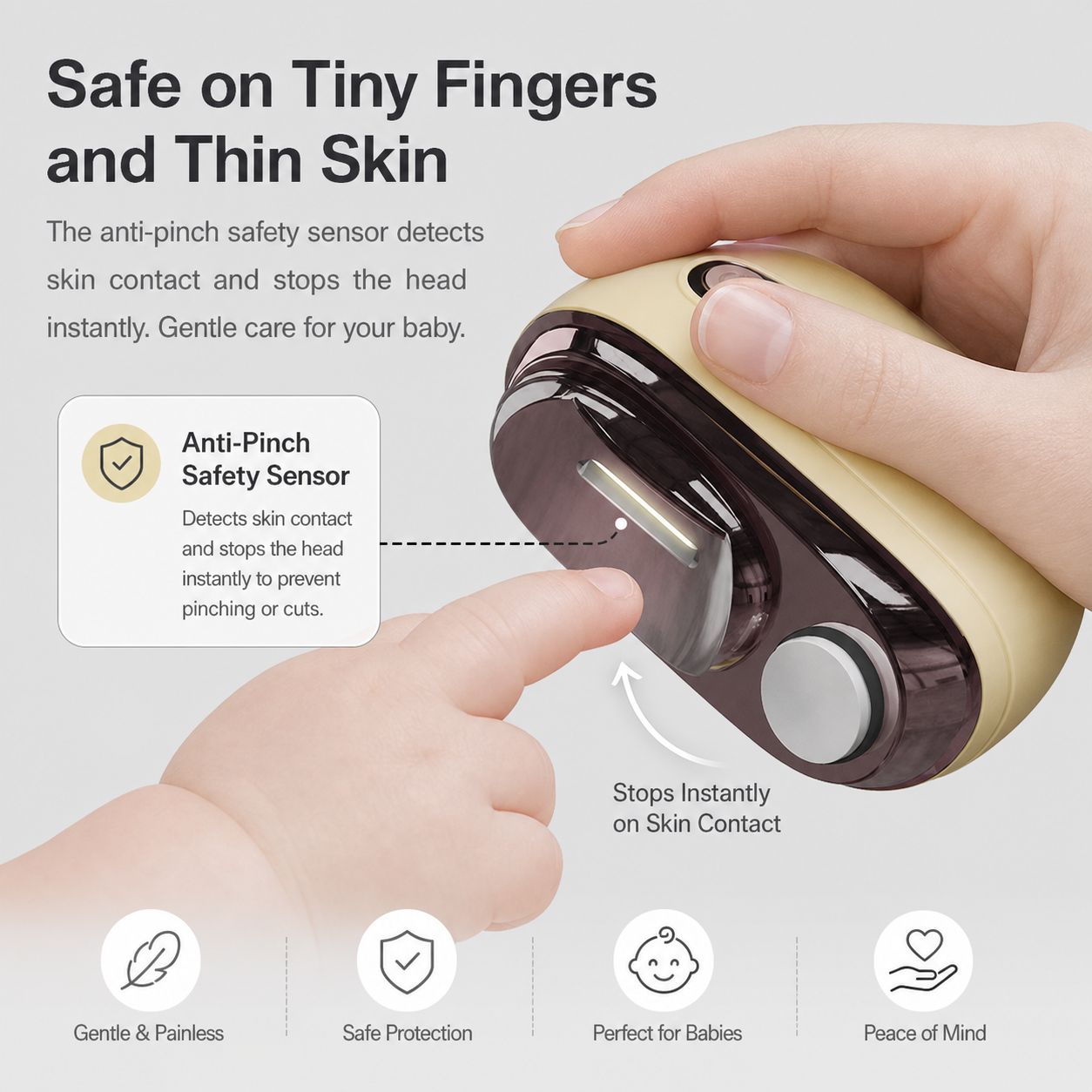 ClipGuard Pro+™ Elektryczny cążek do paznokci z pilnikiem