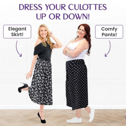 CurvyCharm™ Elastyczne spodnie z szeroką nogawką