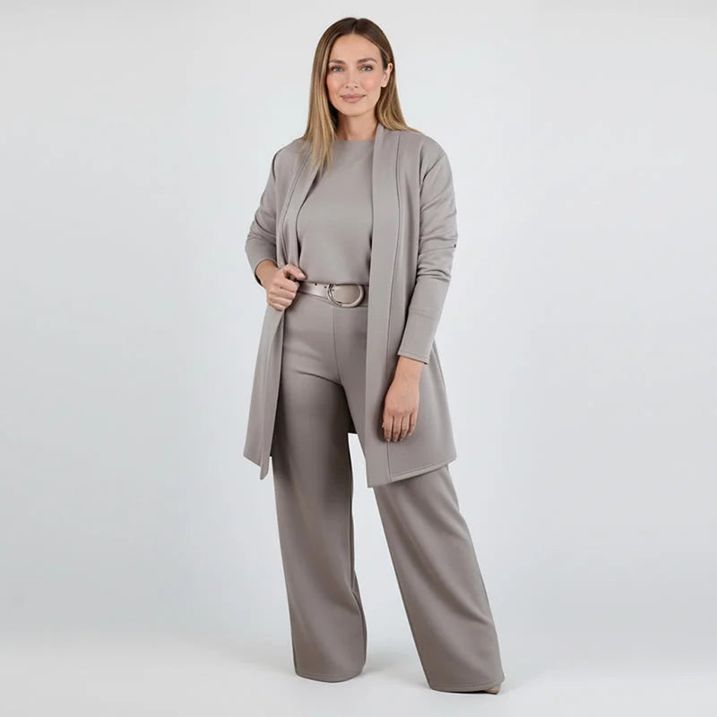 Dora Zanelli™ elegancki 3-częściowy komplet damski z kardiganem
