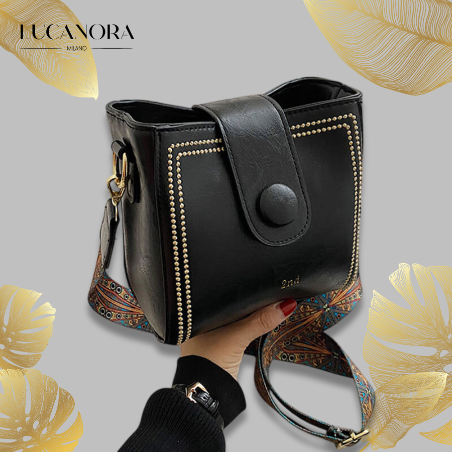 Dulina Rosa™ Modna torba w stylu vintage z regulowanym paskiem
