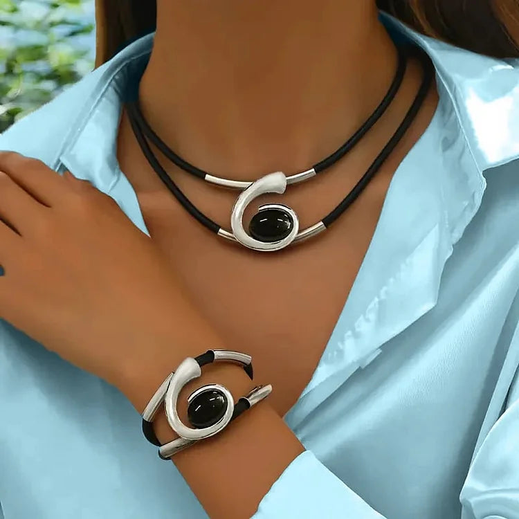 Elaré™ Elegancki zestaw naszyjnika i bransoletki w stylu boho