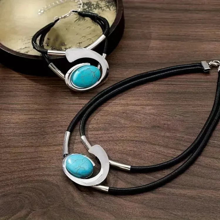 Elaré™ Elegancki zestaw naszyjnika i bransoletki w stylu boho