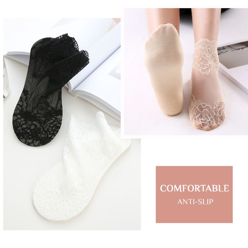 ElegantiStep™ Antypoślizgowe, oddychające skarpety z koronki