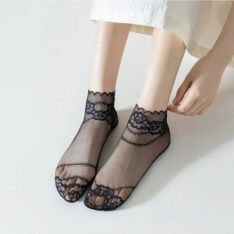 ElegantiStep™ Antypoślizgowe, oddychające skarpety z koronki