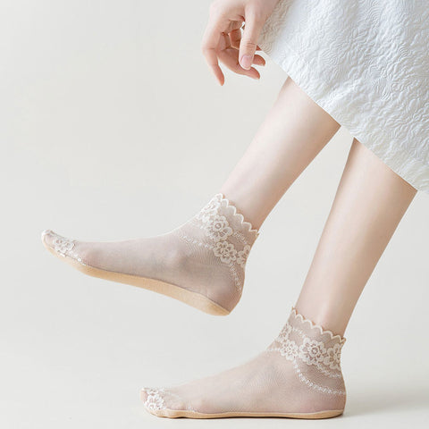 ElegantiStep™ Antypoślizgowe, oddychające skarpety z koronki