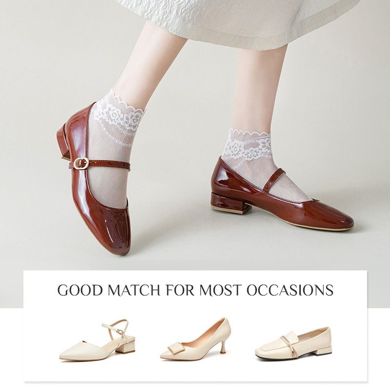 ElegantiStep™ Antypoślizgowe, oddychające skarpety z koronki