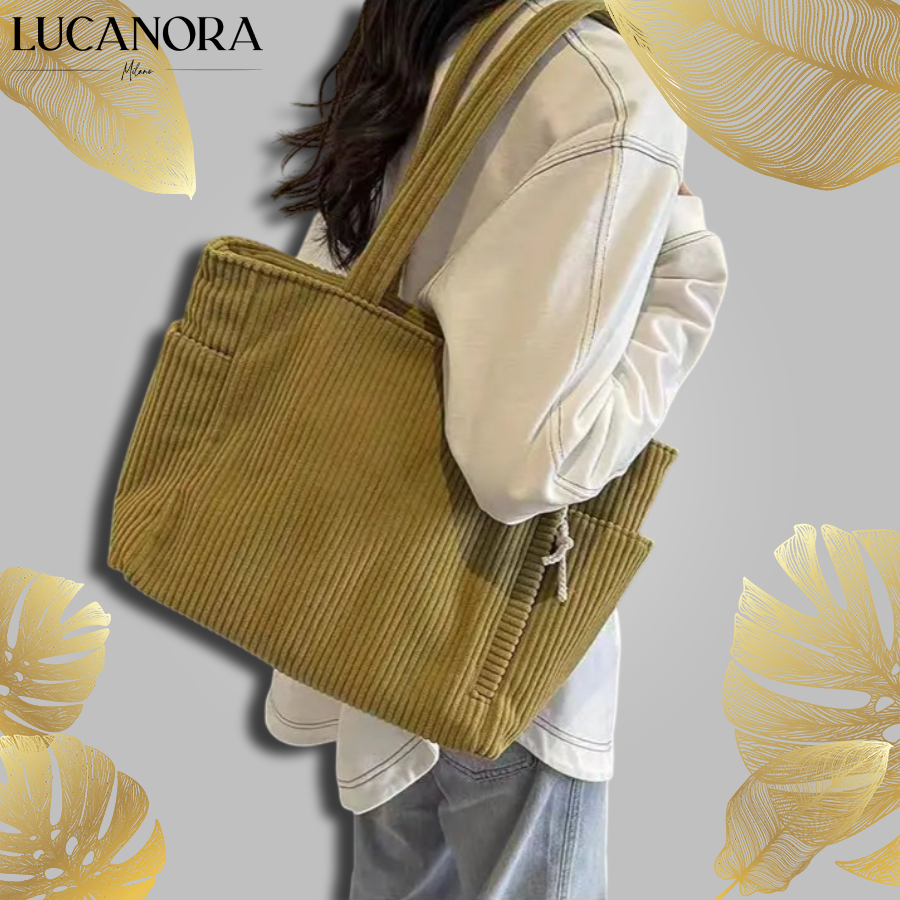 Ella Polo™ Torba na ramię z miękkiego sztruksu