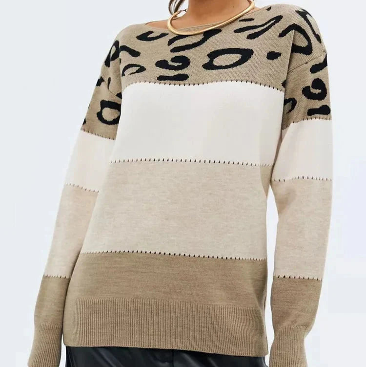 Elvira Cassese™ Sweter z nadrukiem w panterkę