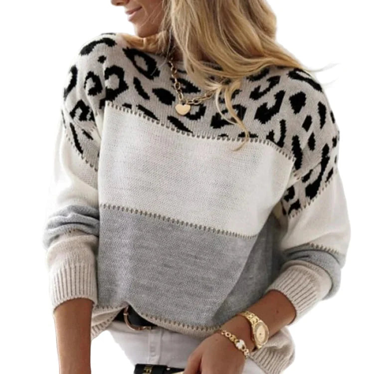 Elvira Cassese™ Sweter z nadrukiem w panterkę