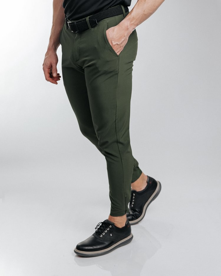 Erminio Costa™ Zwężane joggery slim fit z zamkiem przy kostce