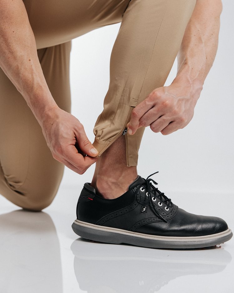 Erminio Costa™ Zwężane joggery slim fit z zamkiem przy kostce