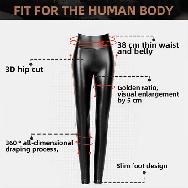 Evonne™ Ciepłe legginsy skórzane