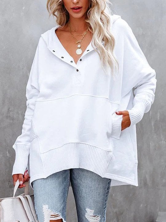 Fina Piccio™️ Bluza oversize z kapturem i otworami na kciuki