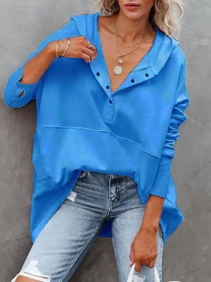 Fina Piccio™️ Bluza oversize z kapturem i otworami na kciuki