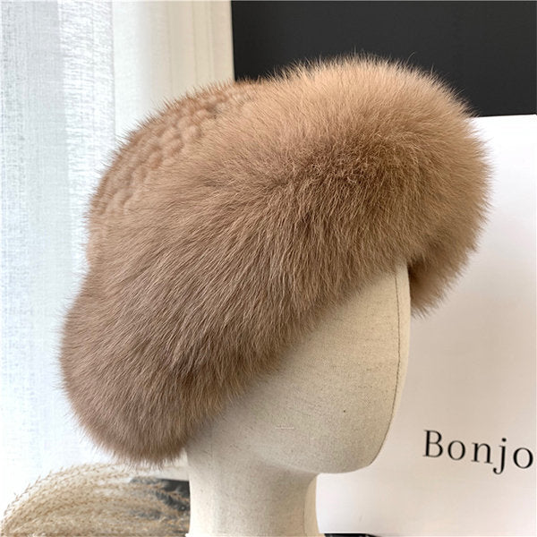 FurBelle™ Damska futrzana czapka zimowa