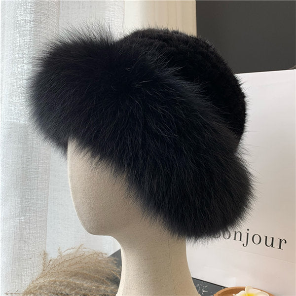 FurBelle™ Damska futrzana czapka zimowa