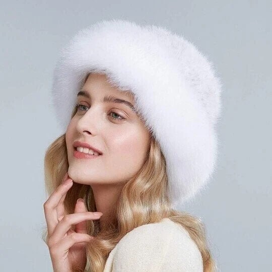 FurBelle™ Damska futrzana czapka zimowa