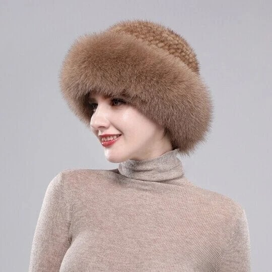 FurBelle™ Damska futrzana czapka zimowa
