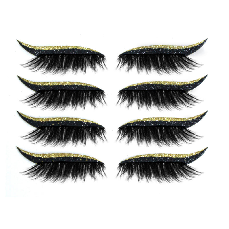 Glamz™ Rzęsy wielokrotnego użytku z eyelinerem (4 pary)