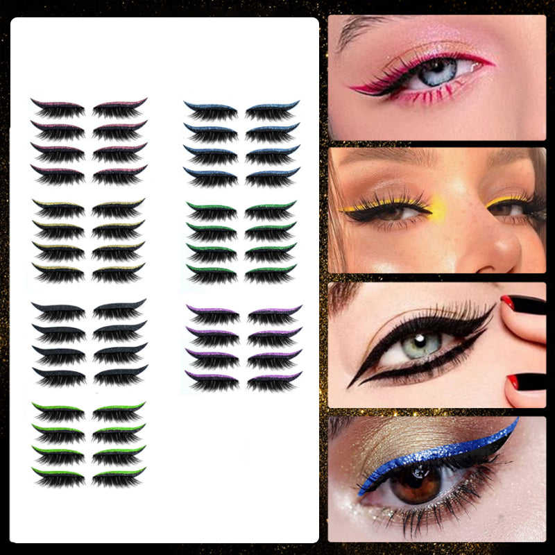Glamz™ Rzęsy wielokrotnego użytku z eyelinerem (4 pary)