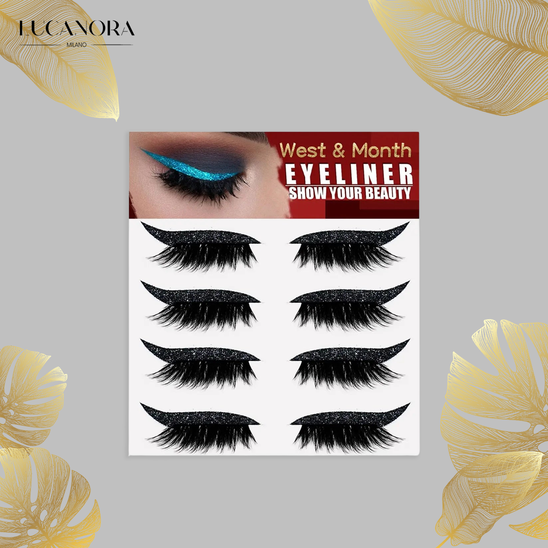 Glamz™ Rzęsy wielokrotnego użytku z eyelinerem (4 pary)