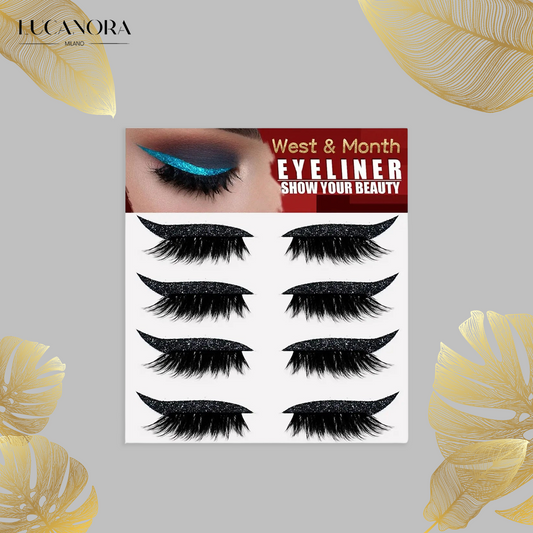 Glamz™ Rzęsy wielokrotnego użytku z eyelinerem (4 pary)