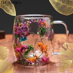GlassBloom™ Kubek z suszonymi kwiatami