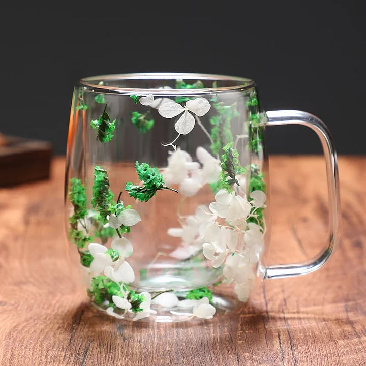 GlassBloom™ Kubek z suszonymi kwiatami
