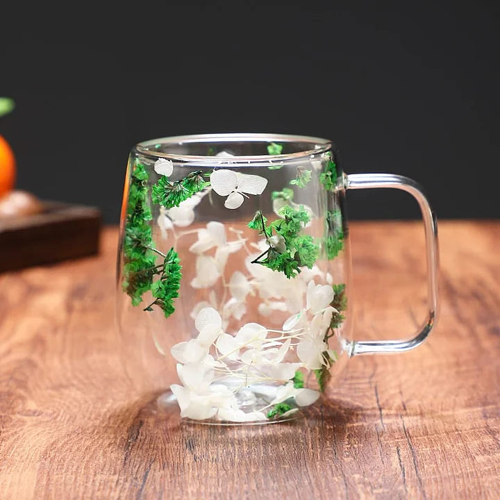 GlassBloom™ Kubek z suszonymi kwiatami