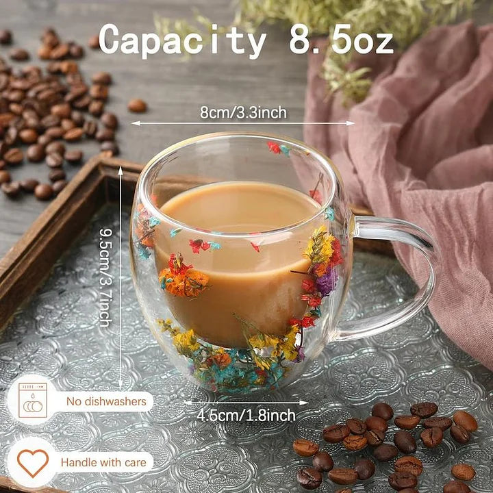 GlassBloom™ Kubek z suszonymi kwiatami