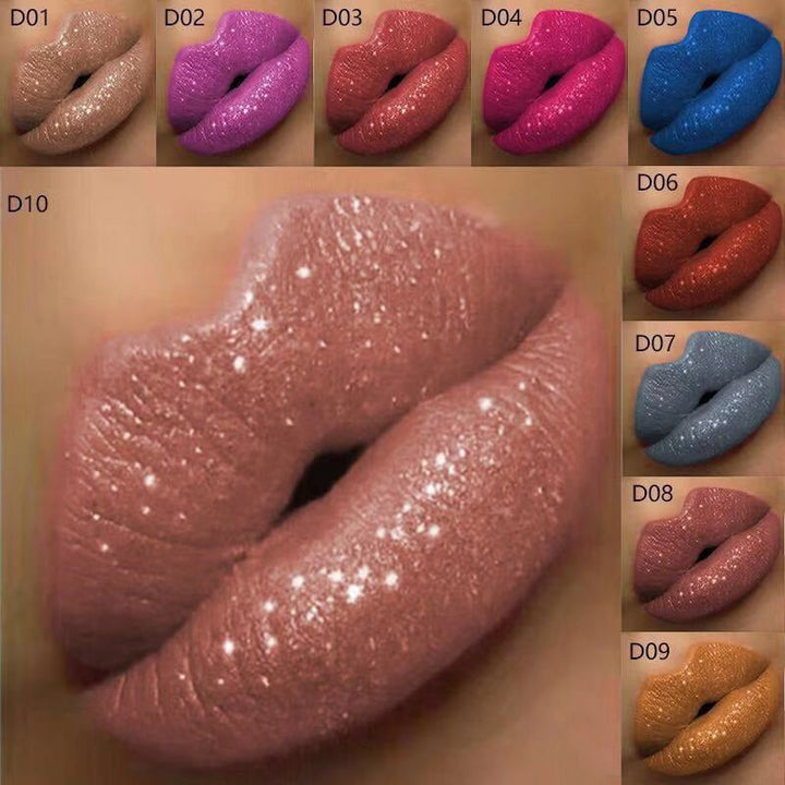 GlossiFlex™ Metaliczna pomadka w płynie z diamentowym brokatem
