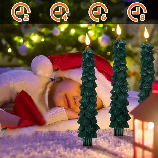 GlowTree™ Świece LED w kształcie choinki na Boże Narodzenie