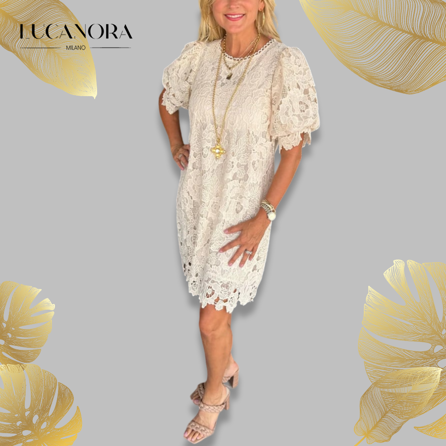 Ida Cena™ Elegancka koronkowa sukienka damska
